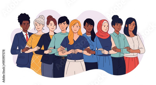 Diverse Women United - A Symbol of Solidarity and Empowerment.