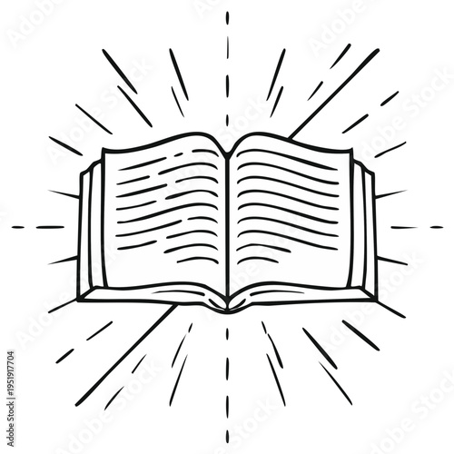 Enlightening Open Book Illustration Spreading Knowledge and Wisdom