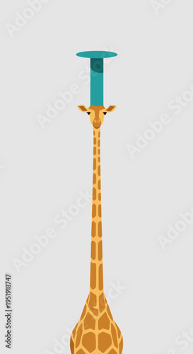 Giraffe lamp home decor object.