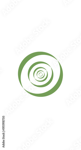 Green spiral design logo symbol.