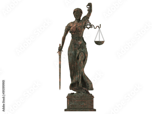Fotografie Bronze statue  lady of justice