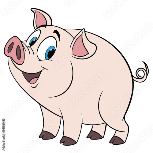 Photos Cute cartoon pig character