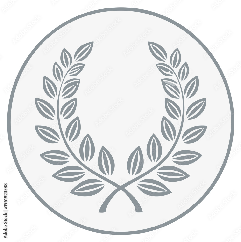 Obraz premium Classic Laurel Wreath Emblem Symbolizing Victory, Achievement, and Excellence