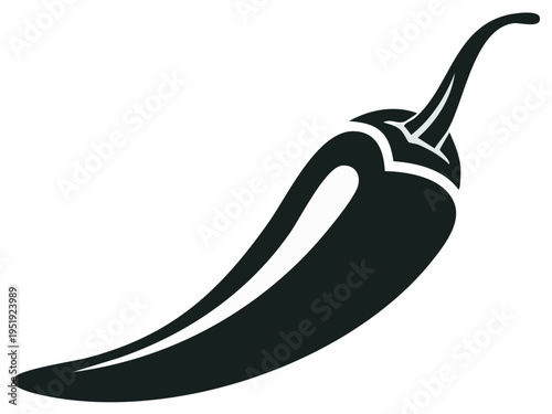 Chili pepper illustration, isolated on white background