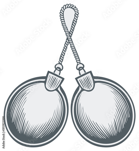 Traditional Spanish Castanets Percussion Instrument Icon Isolated