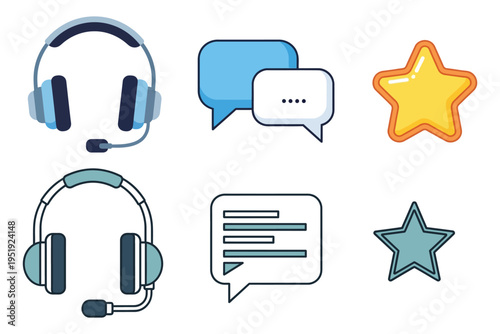 E commerce and shopping icons with a focus on online shopping and security