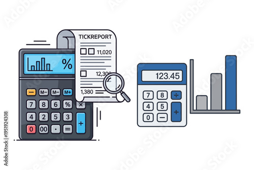 Financial calculation and analysis tools with calculators and documents