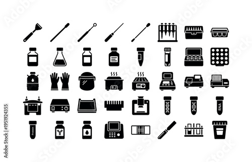 Cell culture preparation equipment featuring cell scraper tool, cell spreader rod, inoculation loop tool, inoculation needle probe