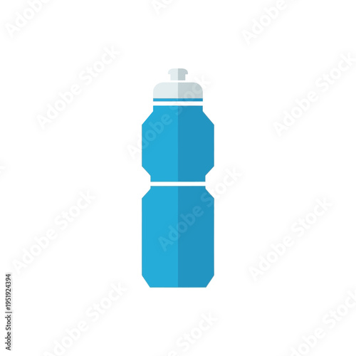 Blue plastic water sports bottle.