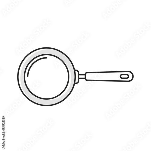 Magnifying glass with handle closeup.
