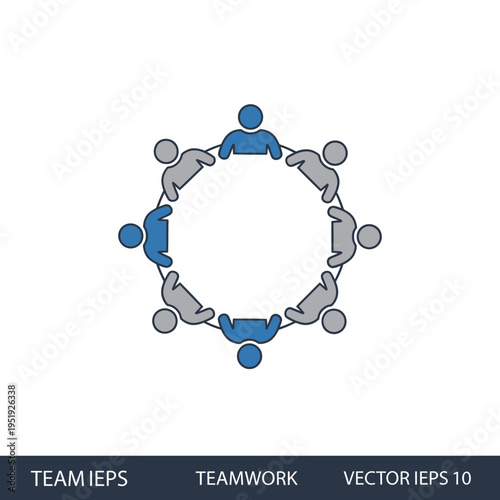 Diverse group of people teamwork together.