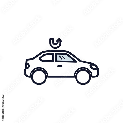 Car with a hook on top.