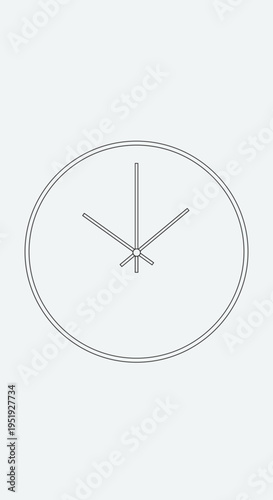 Analog clock with simple hands.