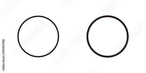 Radio Button Empty Icon. used for unselected options in forms and user interfaces. Commonly used in surveys, settings, forms. Vector illustration with stroke and fill on a white background.