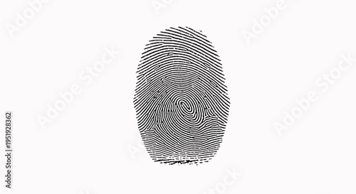 Fingerprint mark unique pattern with ridges and valleys forensic science concept for individual identification identity verification through biometric scanning technology individuality symbol