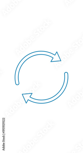 Blue Arrows in Circular Motion.
