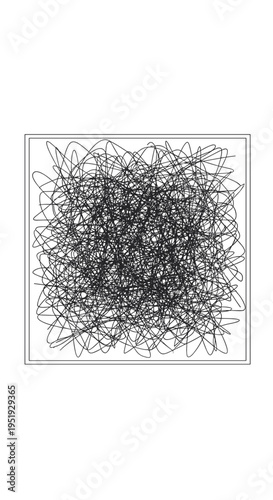 Intricate black lines forming abstract pattern.