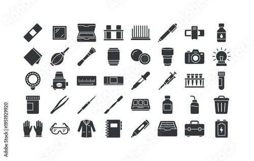 Microscopy laboratory accessories including microscope slide glass, cover slip glass, slide storage box, slide staining rack,