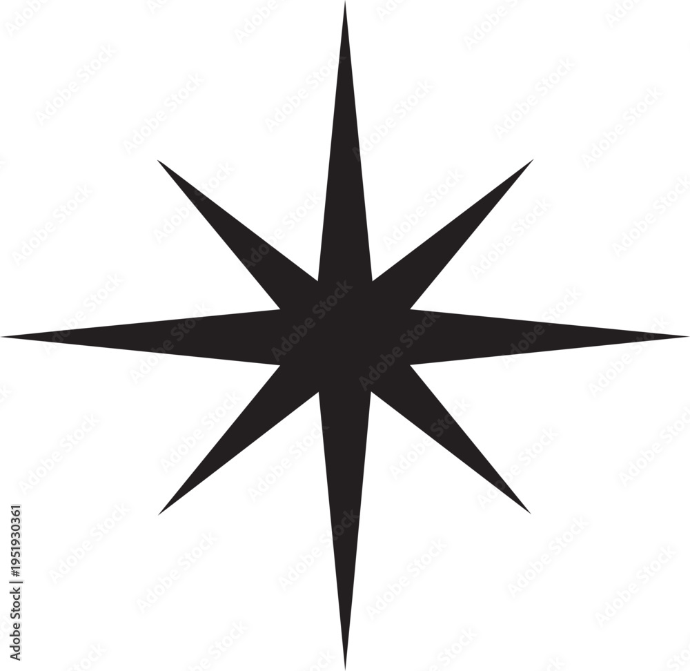 Fototapeta premium A black star on a white background