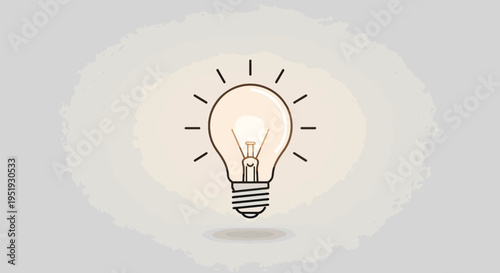 Concept of an Idea Presentation Light Bulb Shining Representing Innovation Creative Thinking and New Solutions Symbol for Business Startup or Invention and Future Technologies with Design