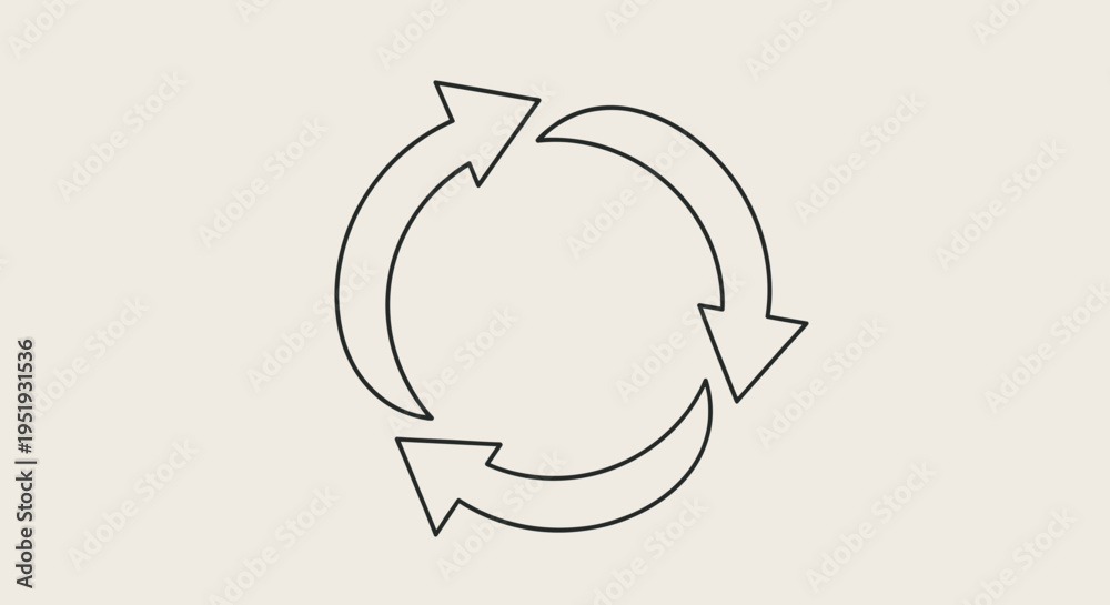 Obraz premium Circular Arrows Recycling Symbol Design.