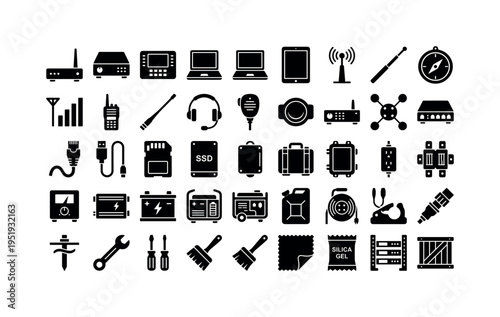Remote expedition communication accessories featuring satellite modem unit, satellite transceiver box, data terminal controller,