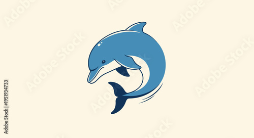 Blue dolphin swimming in water 1.