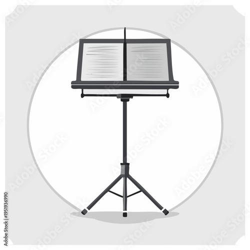 Professional Music Stand Holding Sheet Music for Performance or Practice