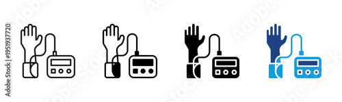 Blood Pressure icon set multiple style collection