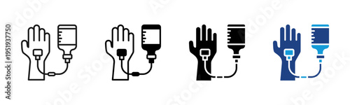 Iv Drip icon set multiple style collection