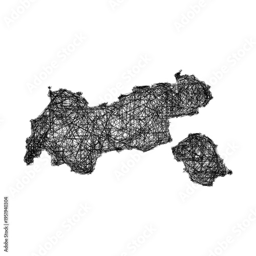 Sketch Tirol outline map design
