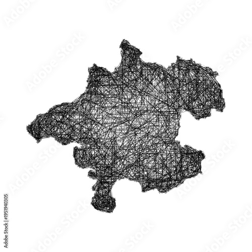 Sketch Oberosterreich outline map design