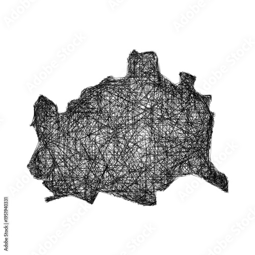 Sketch Wien outline map design