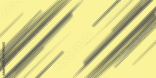 Yellow Halftone Diagonal Lines Abstract Background Vector for Retro Design, Comic Style Graphics, Posters and Creative Branding Projects