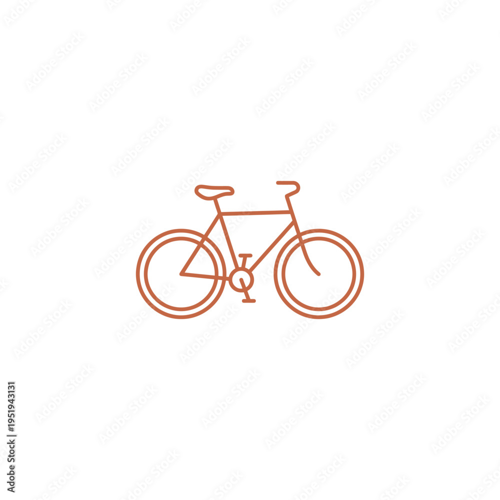 Obraz premium Bicycle Monoline Icon
