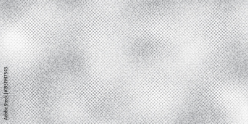 Modern grayscale halftone backdrop, fine dotted pattern forming organic wave-like shapes.