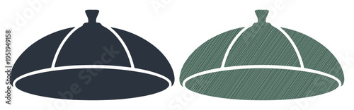 Two serving dishes with lids, one solid and one textured, representing culinary options or choices.