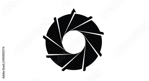Abstract Camera Shutter Aperture Illustration for Focus and Vision