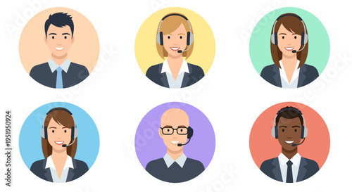 Diverse group of customer service agents.