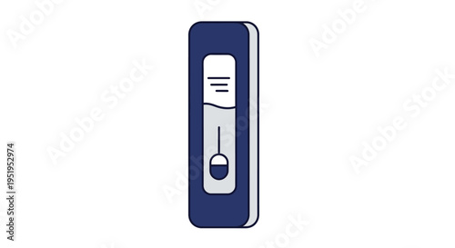 Rapid Medical Diagnostic Test Kit Vector Illustration - Flat Minimalist Icon for Healthcare, Covid-19, and Pregnancy Testing