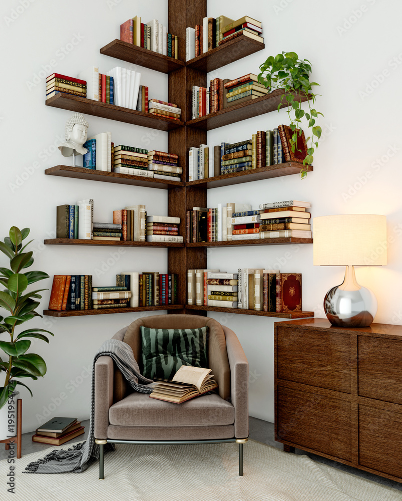 Obraz premium Large luxury modern bright interiors Living room mockup illustration 3D rendering Generated Color Image