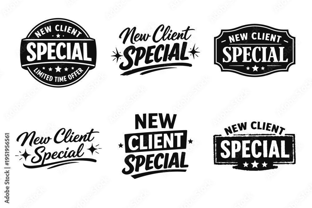 Fototapeta premium New client special badges collection: limited time offer designs