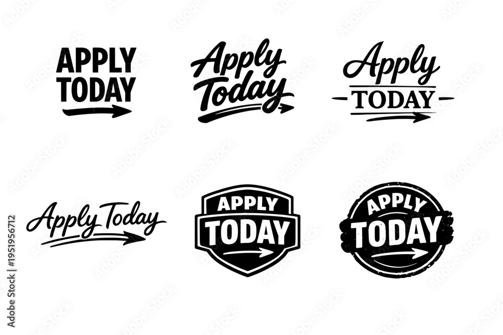 Fototapeta premium Apply today logo designs in various styles