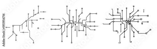 Digital Plumbing set with abstract line art network design featuring sharp black ink, data flow, connectivity theme with vector and illustration