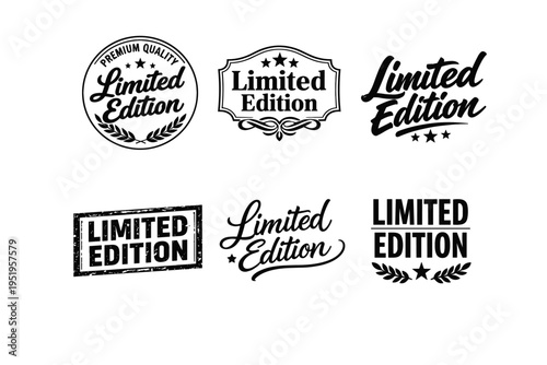 Variety of limited edition vintage logos with distinct typography styles