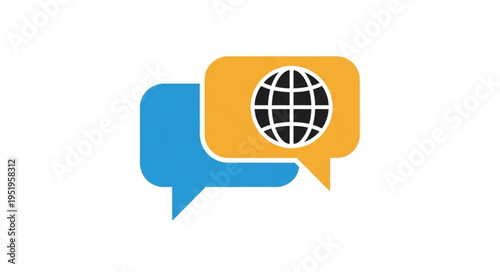 Global Communication - Speech Bubbles Representing International Dialogue and Connectivity.