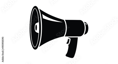 Black megaphone icon vector