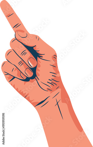 Hand middle finger gesture illustration, offensive rude symbol representing protest, anger, defiance, and rebellious expression isolated vector icon.