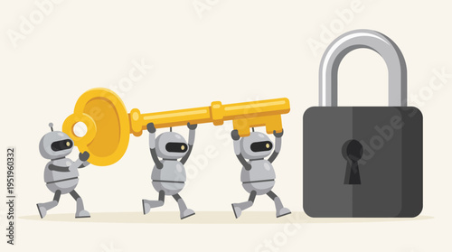 Collaborative Robot Teamwork Unlocking Digital Security Challenges with a Golden Key