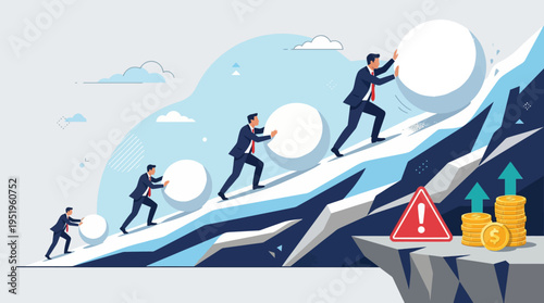 Business growth journey with uphill challenges and financial rewards